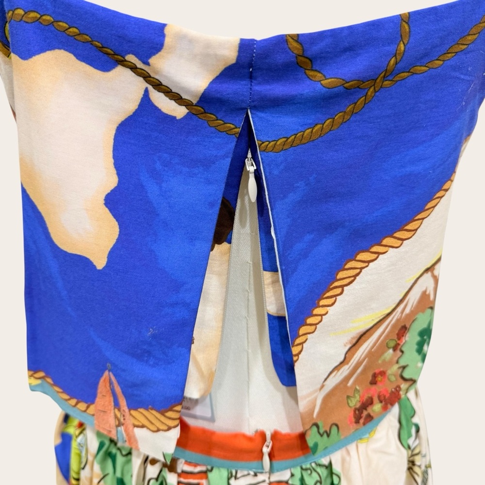 Antonio Melani NWT Evie Callista Ocean Blue Print Sleeveless Maxi Skirt Set $298 - Picture 11 of 16